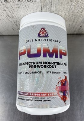 Core Nutritionals PUMP Pre Workout - Australian Raspberry Chews *12/2026*