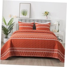 Terracotta Quilt California King 112 104 in 06 - Orange  Printed Pattern