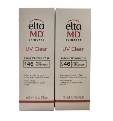 2 Pack, 1 Pack EltaMD UV Clear Broad-Spectrum SPF 46 1.7OZ