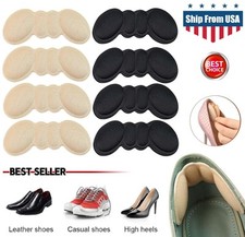 4 Pairs Heel Pads for Shoes Too Big Foamed Cotton Heel Cushions Pain Relief USA