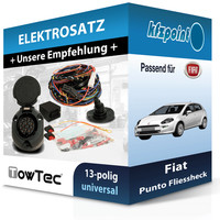 Towtec E-Satz 13Polig Universell Passend für Fiat Punto Fliessheck NEU