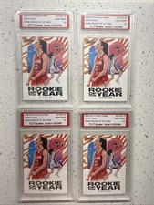 (4)2024 Panini WNBA #CCROY-A Caitlin Clark Rookie Of The Year Card T.C.T. Gem 10
