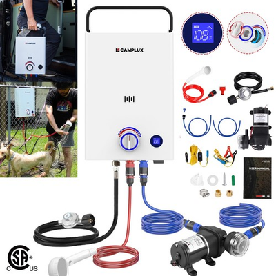 #ad Camplux 5L 10L Outdoor Propane Water Heater Portable Showers for Off grid Cabin $143.99