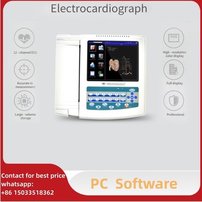 Digital 12-lead 12-channel Electrocardiograph ECG/EKG Machine interpretation