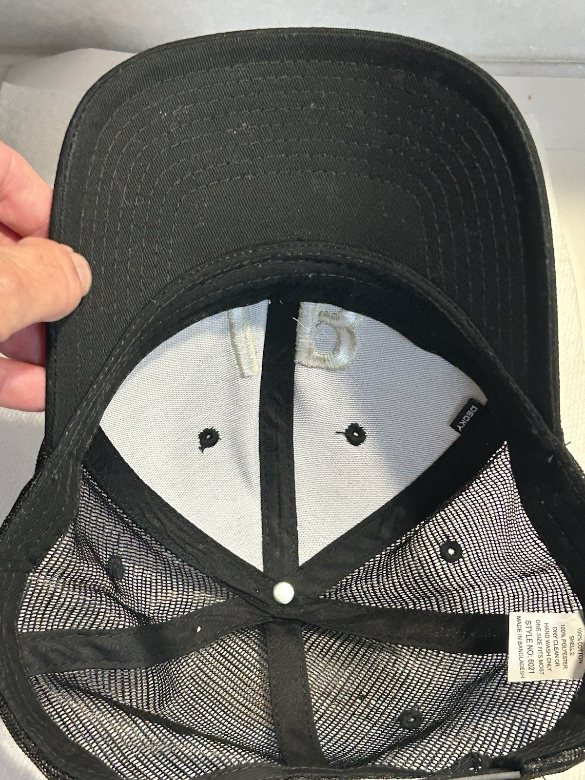 LR TRUCKER HAT CAP DECKY ADJUSTABLE SNAPBACK BLACK - image 11