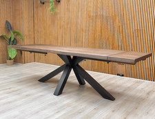 Furniture Village ‘Mars’ Dining Table + Double Extension Leaf Dark Oak 180-250cm