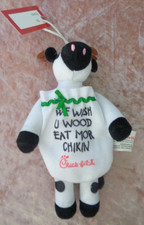 New- Chick-Fil-A Cow - Eat More Chicken - Holiday Plush Ornament