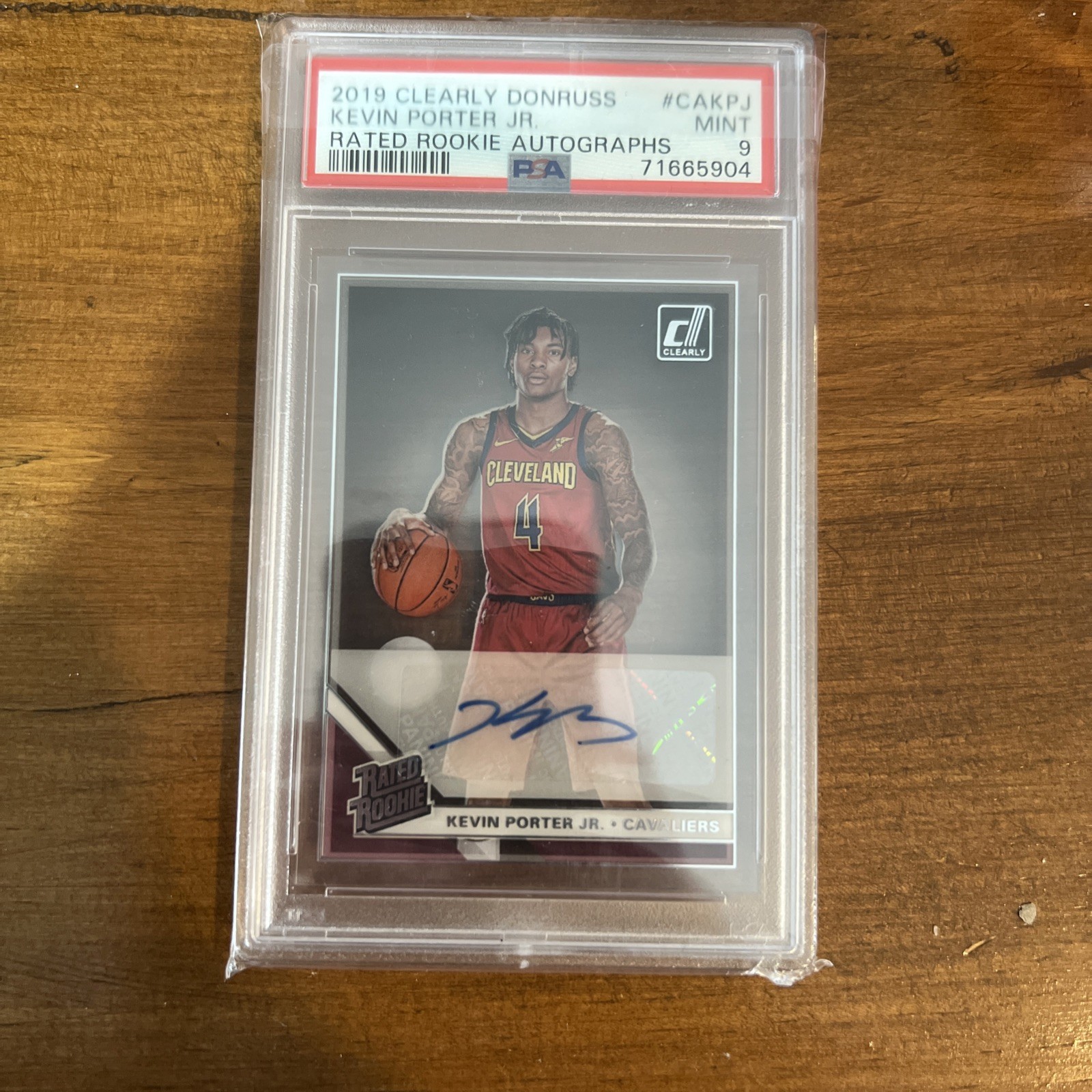PSA 9 2019-20 Panini Donruss Optic #179 Kevin Porter Rated Rookie Auto RC sc