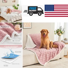 Lightweight Reversible Dog Blanket 60x80 Inches Checkered Polyester for Indoor