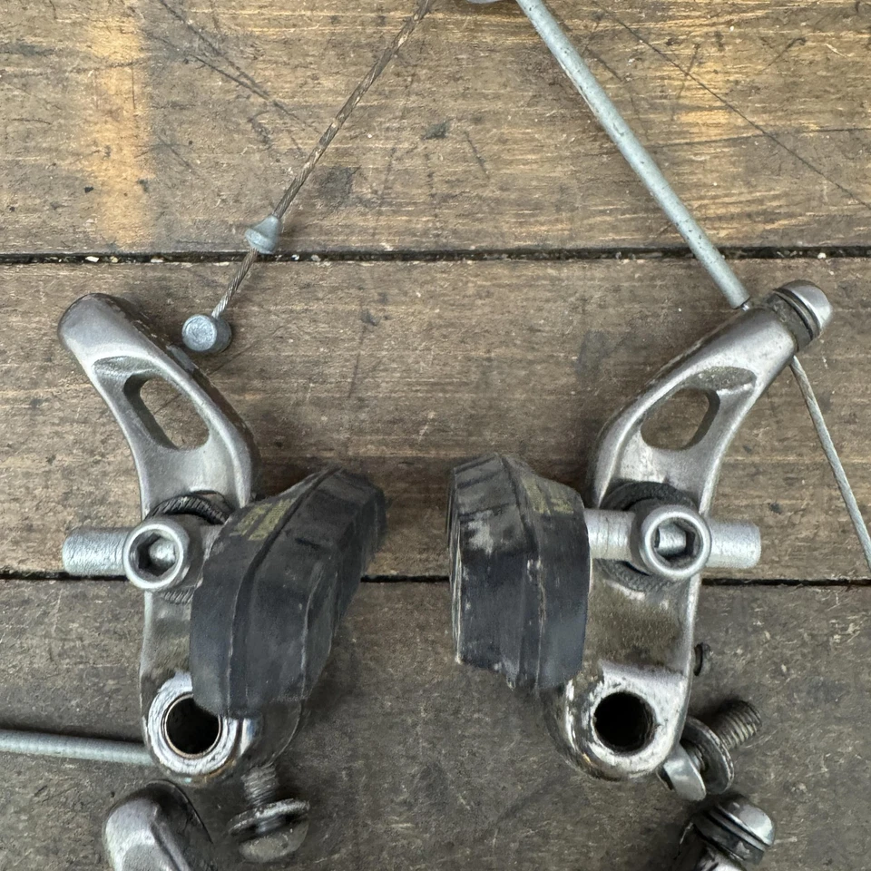 Vintage 90s Shimano STX Cantilever Brake Set Smoke Chrome Arms Pads Grey MTB - Image 4 of 4