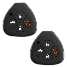 2 Key Fob Remote Skin Shell Case Cover Replacement for Toyota HYQ12BBY