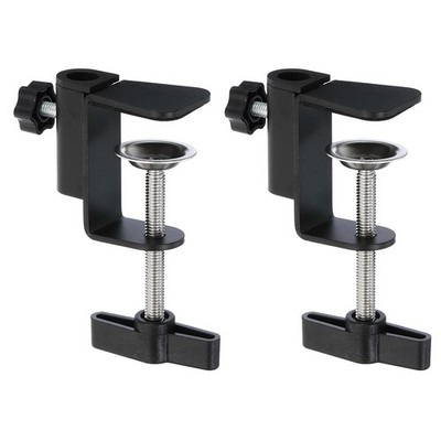 2sets 0.49'' Hole Dia Desk Clamp Universal C-Clamp Base with Adjustable Screw