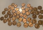 1940 1944 1945 1946 Wheat LINCOLN CENT ROLL / Gem 50 Coins - AU AC Shinny