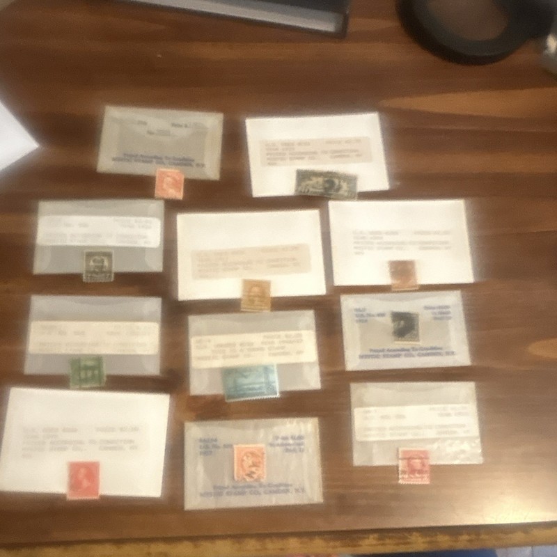Mystic Stamp Co. US Stamps Lot Used/Unused Off Paper Airmail 7c-25c