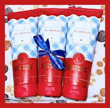 Bath & Body Works Gingham All-American 10oz Moisturizing Body Wash with Shea x3