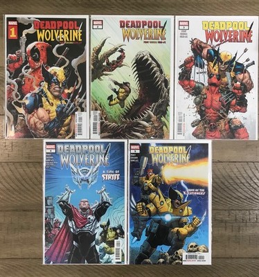 Marvel DEADPOOL / WOLVERINE 2025 Series #1 2 3 4 & 5 NM Lot PERCY Free Combined!