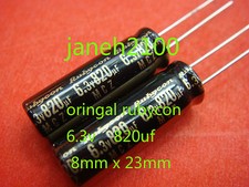 10pcs Rubycon 6.3v 820uf Radial Electrolytic Capacitor MCZ Low ESR 6.3v82 B105 