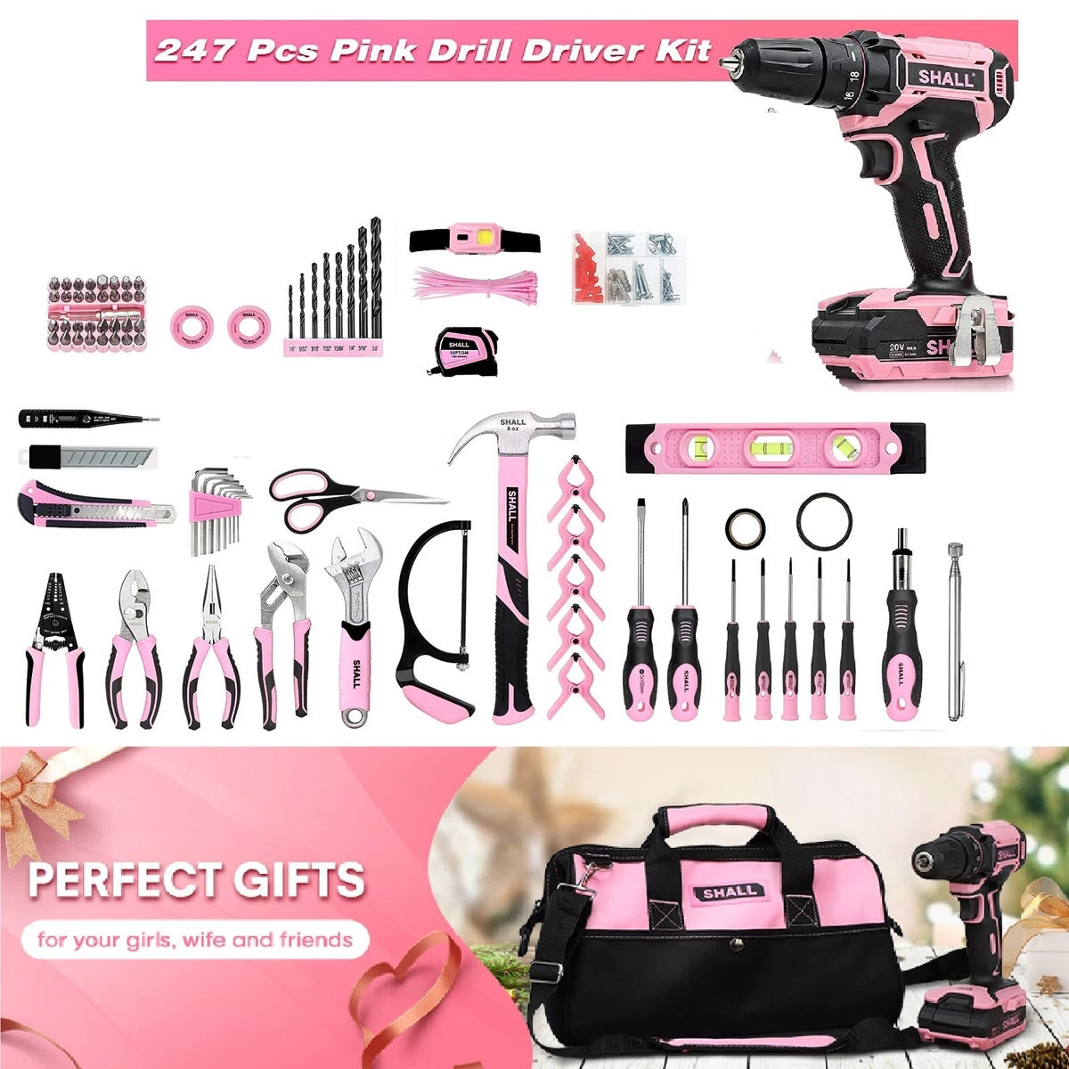 Ladies tool kit with drill new arrivals