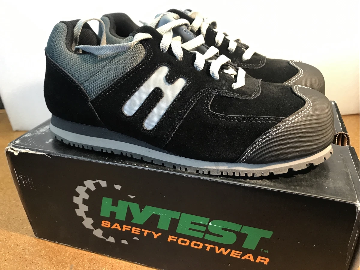 HYTEST WOMEN S SUEDE ATHLETIC Oxford Steel Toe safety SHOE BLACK 10 W