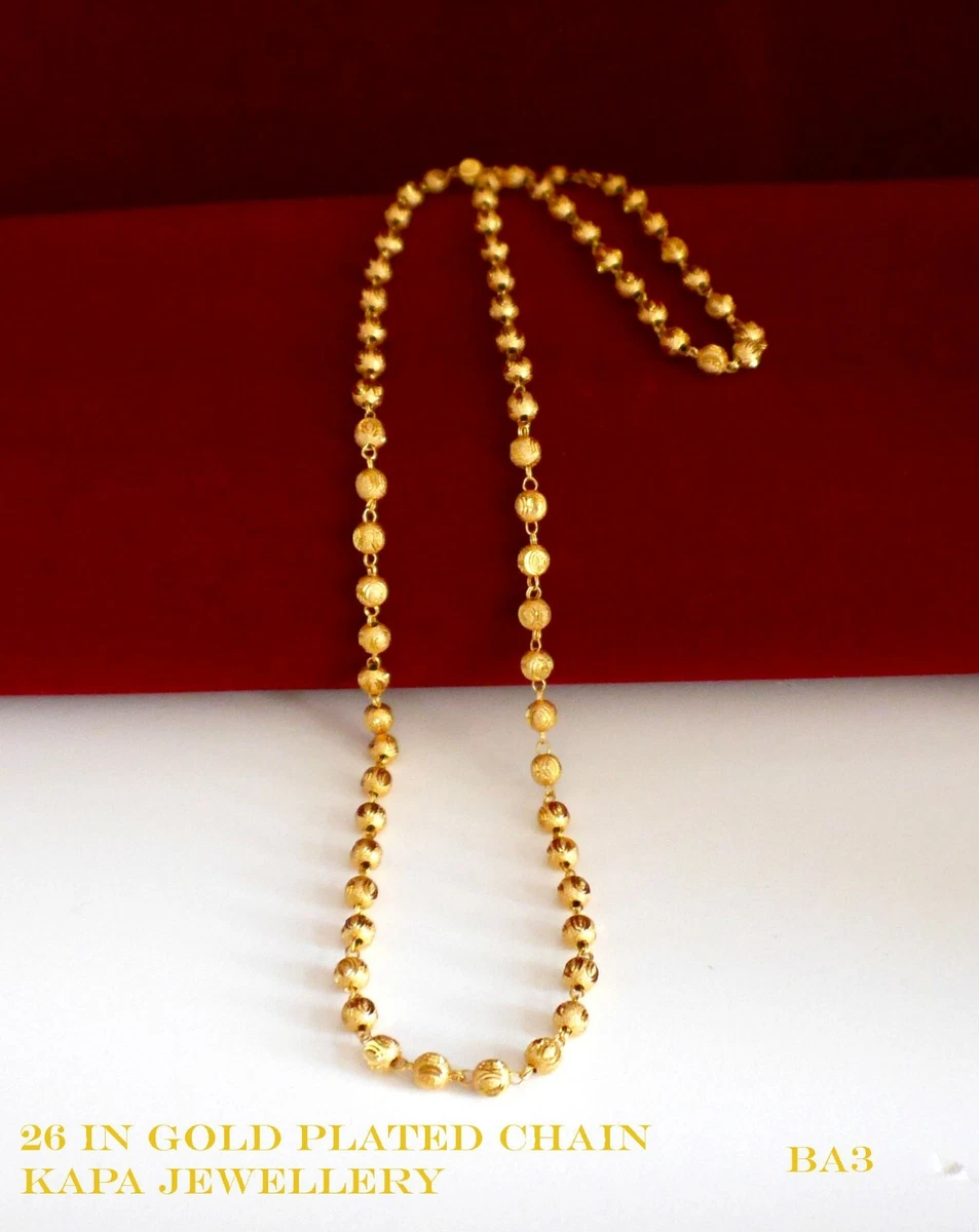 Indian Gold plated chain necklace chains long 26 in latest
