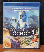 📀 Blu-ray AMAZING OCEAN 3D Has 2D Option Adult Owned EUC