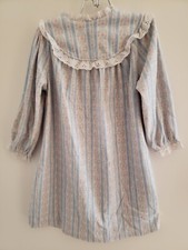 Vintage Lanz Girls Flannel Nightgown - Size 3T - Pink Blue Tyrolean Hearts