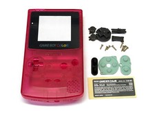 GBC Game Boy Color Replacement Housing Shell Screen Clear Pink