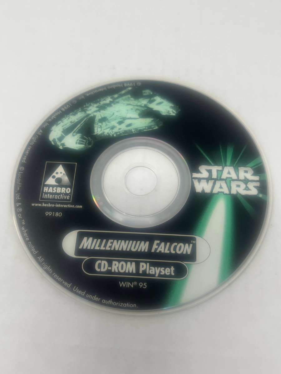 1998 HASBRO STAR WARS MILLENNIUM FALCON CD-ROM PLAYSET (PC, 1998