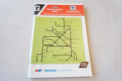 Mai 1990 South London Lines Network SouthEast NSE Railway Personenfahrplan