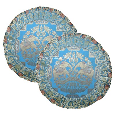 Brocade Jacquard Floor Pillows Cases Bohemian Boho Room Decorative Cushion Cover