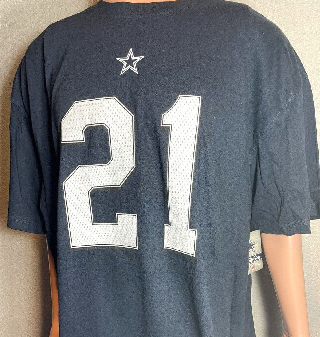 Authentic Dallas Cowboys Men's Zeke Elliott #21 Jersey T Shirt
