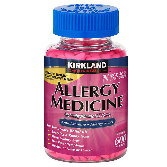 Kirkland Allergy Relief Antihistimine Sleep Aid Medicine Benadryl