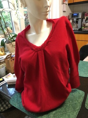 LOUIS VUITTON Pullover Gr.S 100% Kaschmir Rot