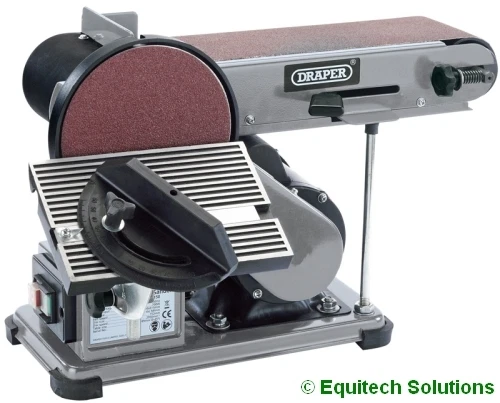 Bench mounted disc sander outlet
