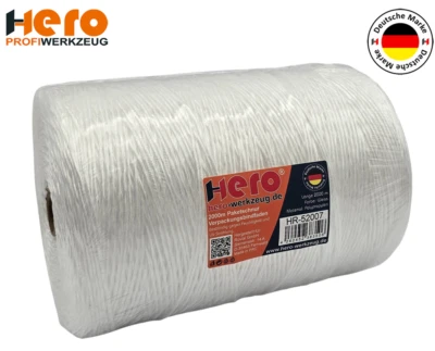 HERO WERKZEUG HERO 2000m Paketschnur Bindfaden Packschnur Kordel Jute Schnur Seil Gartenschnur