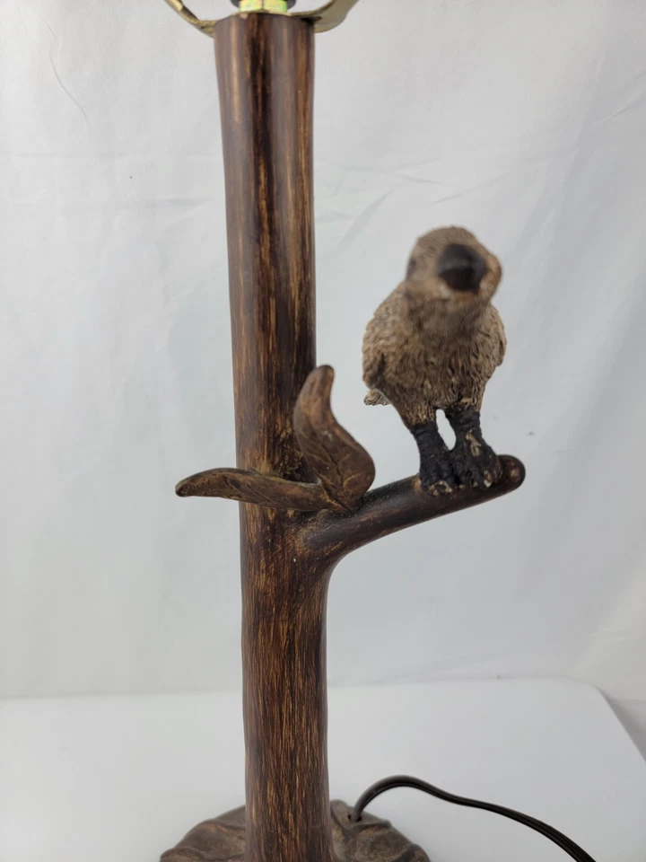 Poste de lámpara de 24,5" de alto solo loro/pájaro árbol brazalete perfecto para una pantalla Tiffany  Foto 4 de 4