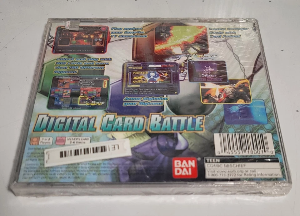 Digimon Digital Card Battle (Sony PlayStation 1, 2001) NEW & SEALED - Image 2 of 4