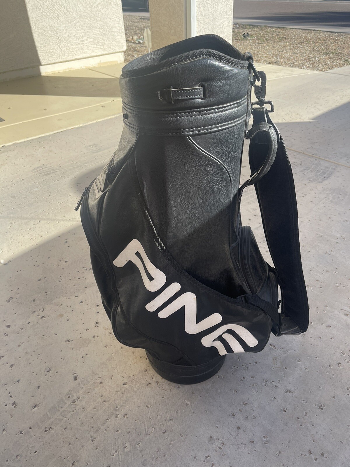 Vintage PING Leather 6Divider Golf Bag eBay