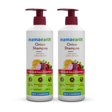 Mamaearth Onion Shampoo for Hair Fall Control  Hair Growth - 400 ML Pack of 2 
