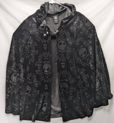 The Nightmare Before Christmas Jack Velvet Girls Hooded Cape S/M Needs Repair