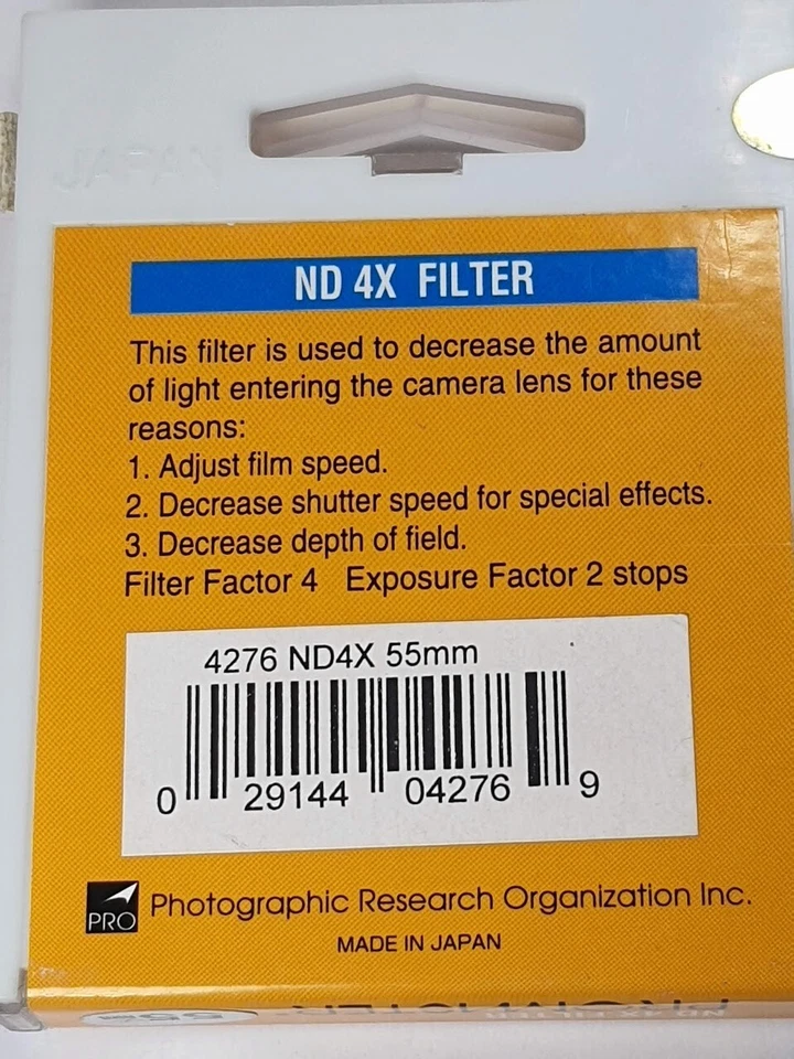 55mm ND-4 Neutral Density Lens Filter Japan ND4X ND 4X ND4 55 mm Promaster E-55 - Image 4 of 4