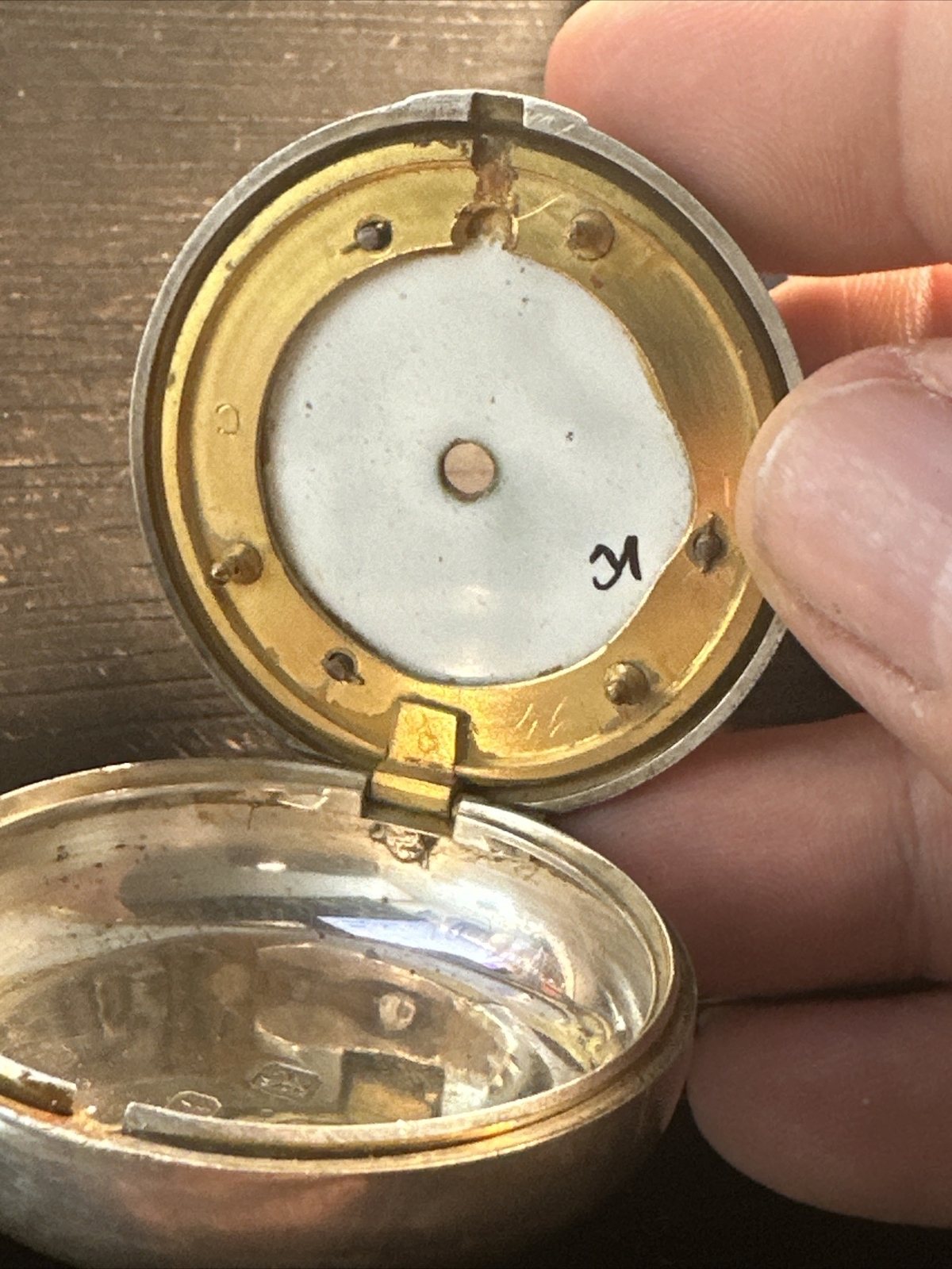 VINTAGE SILVER POCKET WATCH CASE KEY WIND WITH HALLMARKS 2/10 with dial eBay