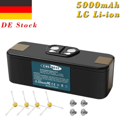 CREABEST Akku Für iRobot 5000mAH 14,4V Li-Ion Roomba R3 780 80501 870 760 960 980 760 500