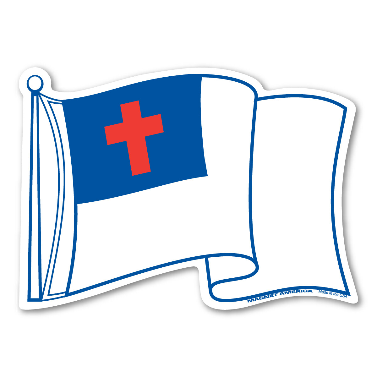 Waving Christian Flag Magnet