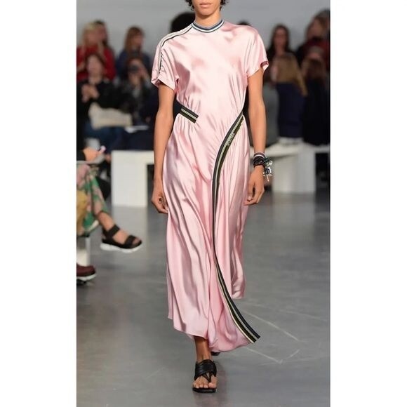 ワンピース Sportmax ACLINE ASYMMETRIC DRESS Sportmax Runway Desio Short Sleeve Asymmetrical Front Hem