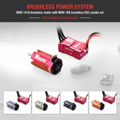 ROCKET 1410 brushless Motor+18A ESC For Kyosho Mr03 Atomic DRZ 1/24 1/32 RC Car