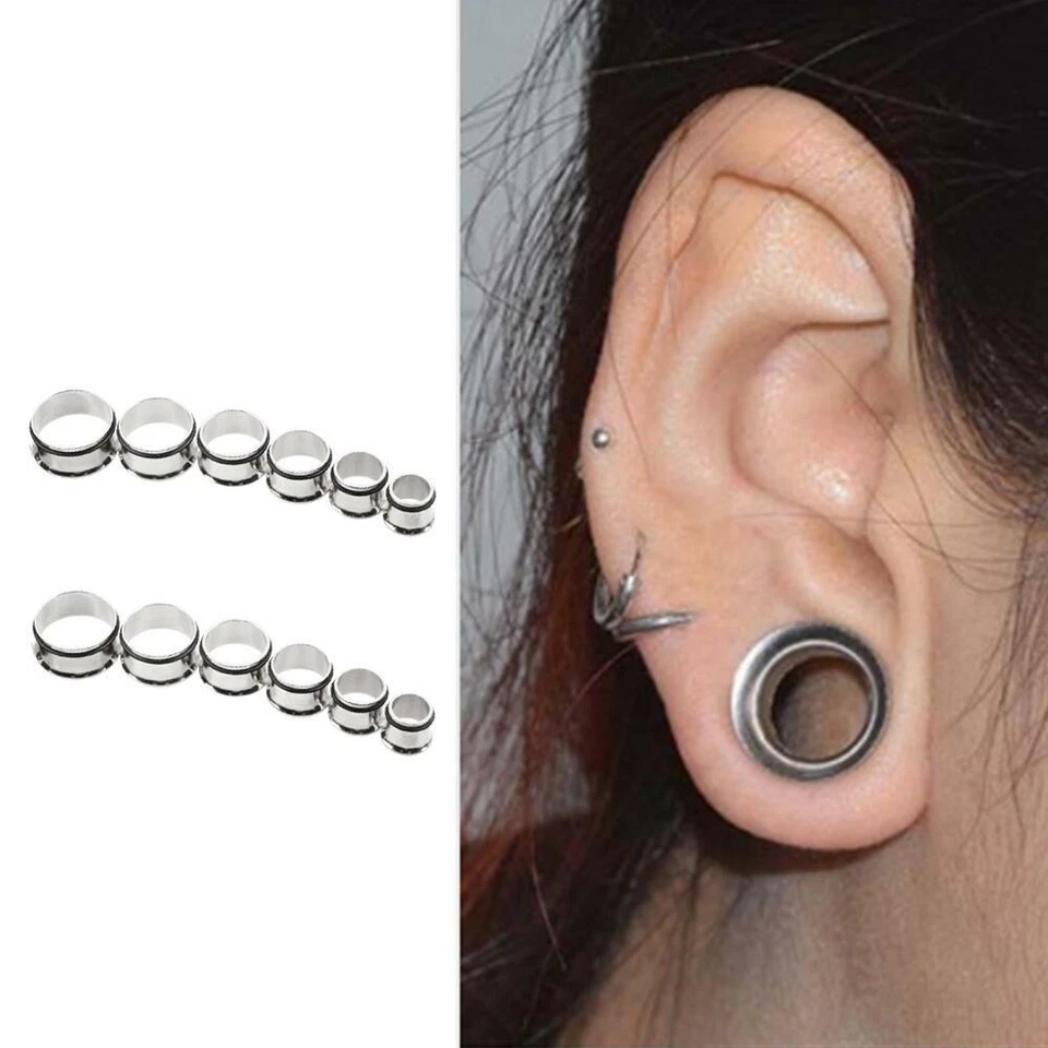 24pcs Acrylic&Steel Ear Plugs Expander Kit Taper Stretcher Gauges Stretching Set - Image 3 of 4