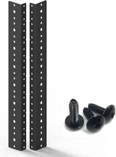 Jingchengmei 8U Steel Rack Rails Kit with Hardware - 2 Pieces (8URR)