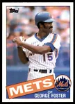 1985 Topps; George Foster Baseball Cards #170