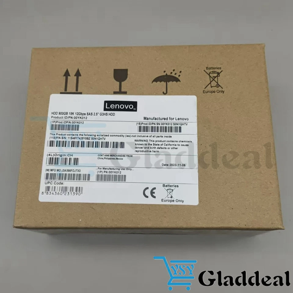 New Lenovo 00YK012 7XB7A00023 2.5 " 900GB 15K SAS 12G HDD HARD DRIVE - Image 2 of 4